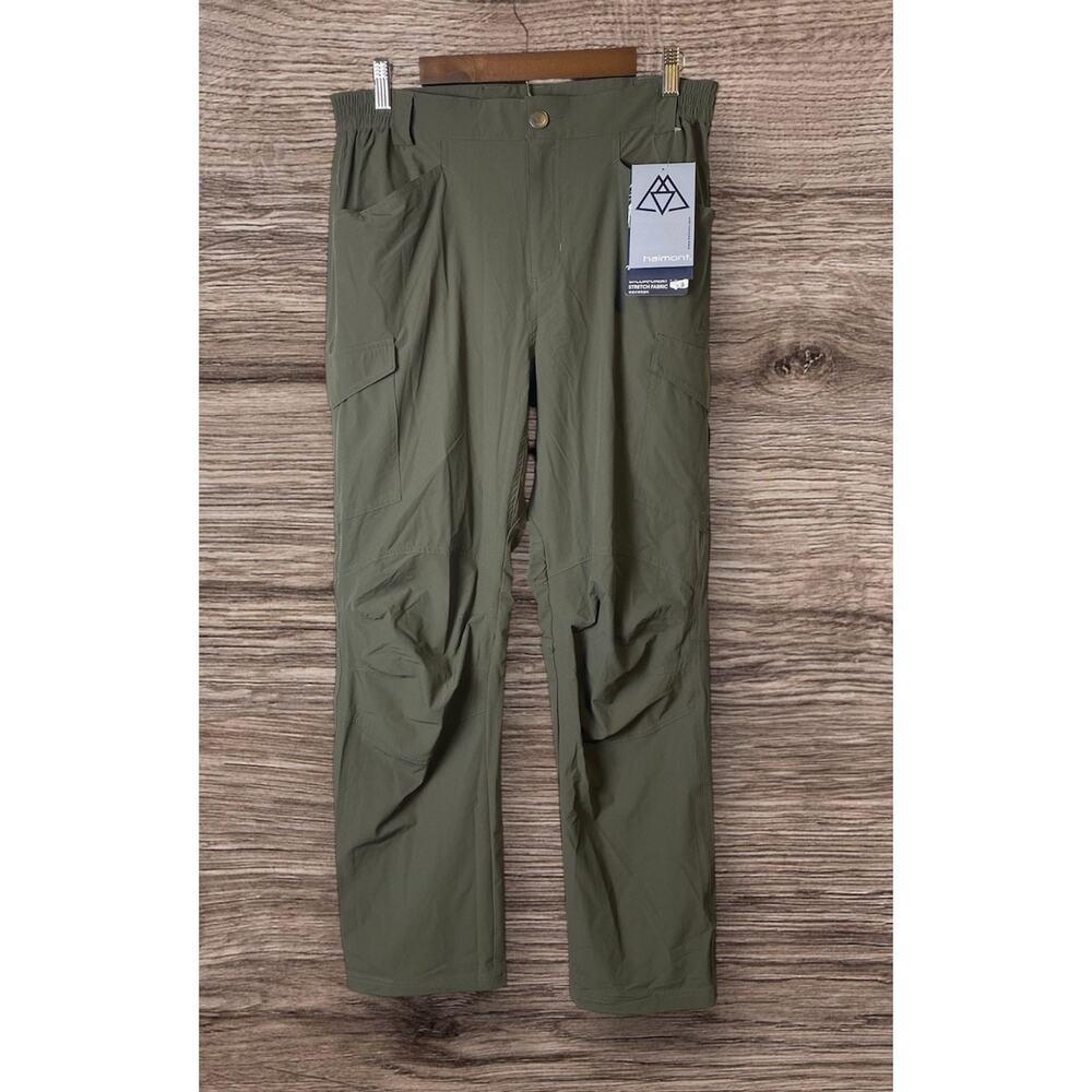 Haimont Men's Moss Green Water Resistant Hiking Outdoor Cargo Pants Size Medium